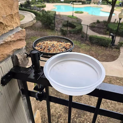 2pcs Plastic Round Bird Feeders Bowls, Wild Birds Seed Feeder Tray Bird Bath - Image 6