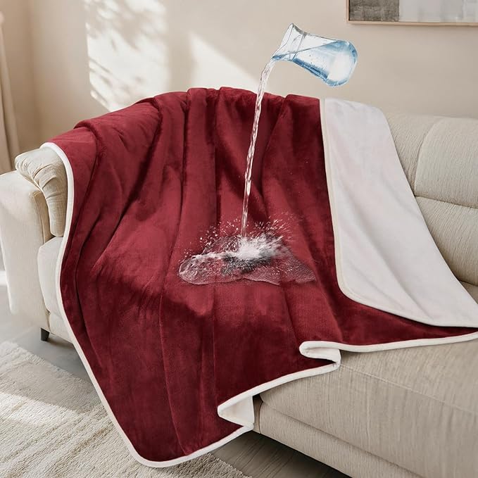 LOOBANI Waterproof Dog Blanket for Couch: Reversible Flannel Bed Blanket for by LOOBANI