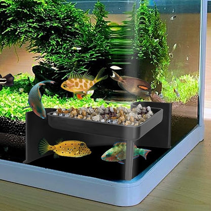 Underground Aquarium Cave with Viewing Window – 2-Hole Corner Fish Tank Hideout by CPLIKE