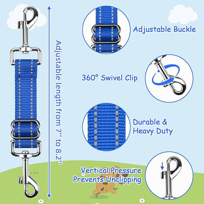 YUEPET Dog Safety Collar Clips 2 Pack Adjustable Prong Collar Backup Clips - Image 2