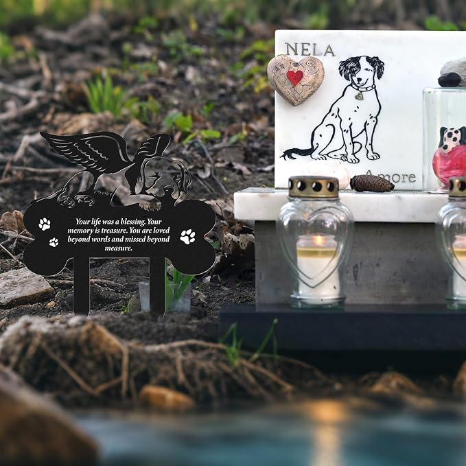 Metal Pet Grave Markers Dog, Dog Memorial Grave Markers Outdoor, Garden Plaque - Image 3