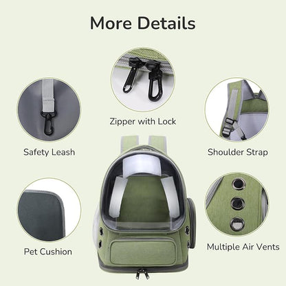 Cat Backpack Carrier for Large Cats, Expandable Cat Bubble Backpack, Dog - Image 6