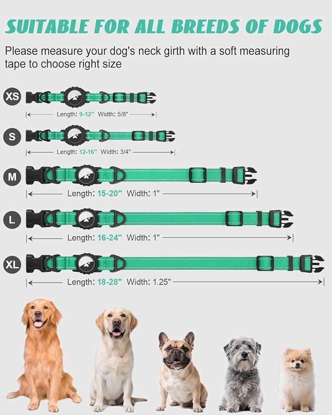 Joytale Airtag Dog Collar, Reflective Pet Collar - Image 5