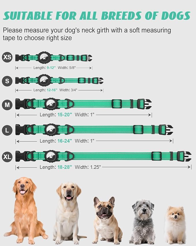 Joytale Airtag Dog Collar, Reflective Pet Collar - Image 5