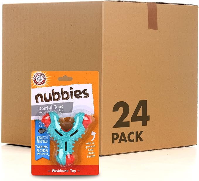 ARM & HAMMER for Pets Nubbies Wishbone Dog Dental Toy| Best Dog Chew Toy for by ArmHammer