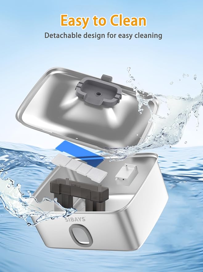 SIBAYS 4Gal/15L Large Dog Water Fountain, Stainless Steel Pet Fountain - Image 8