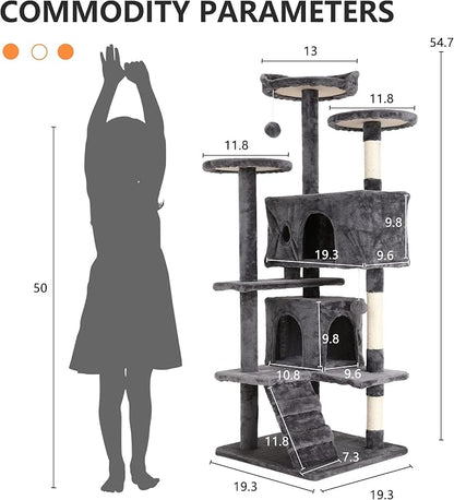 Cat Tree for Indoor Cats, Space Saving Cat Activity Center, Durable Pet Play - Image 6