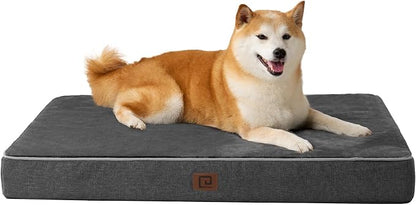 EHEYCIGA Waterproof Dog Bed Orthopedic 35"x23", Memory Foam Pet Bed by EHEYCIGA