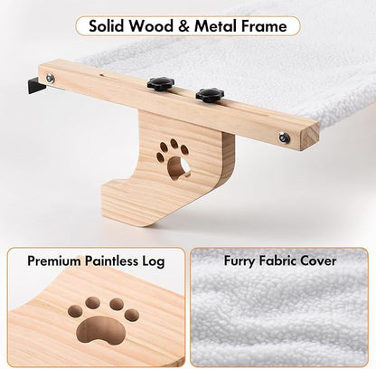 AMOSIJOY Cat Sill Window Perch Sturdy Cat Hammock Window Seat - Image 5