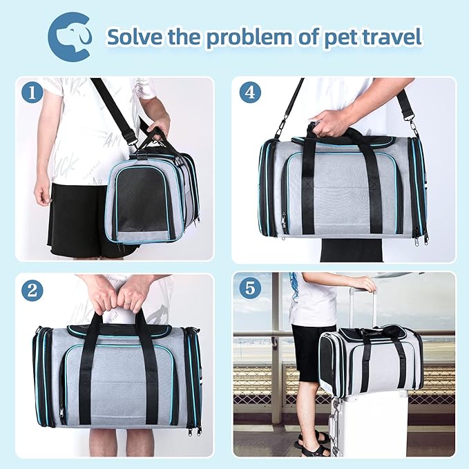 Cat/Dog Airline Approved Expandable Pet Carrier - Image 4