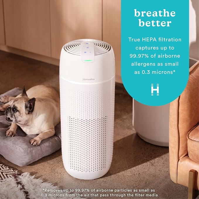 Homedics Air Purifier, 4-in-1 Tower - Image 2