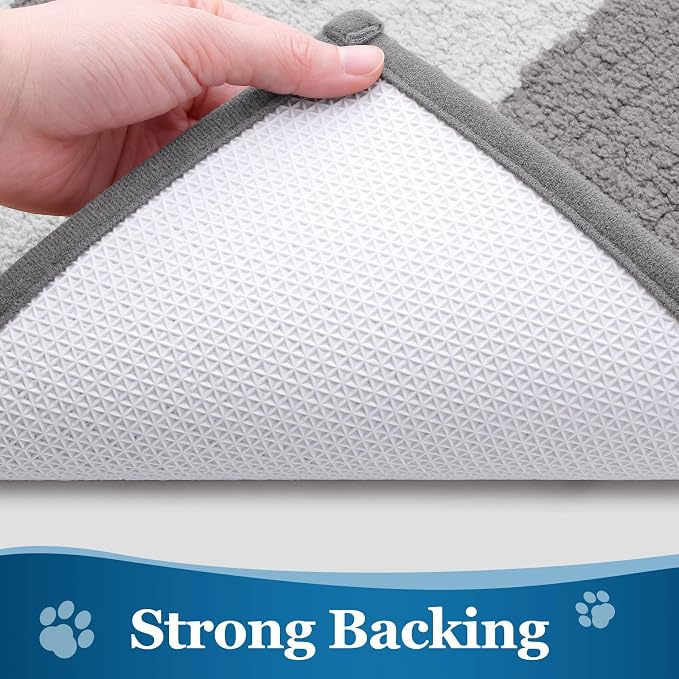 Buganda Dog Door Mat for Muddy Paws, Absorbent Dirt Trapper Washable Indoor - Image 5