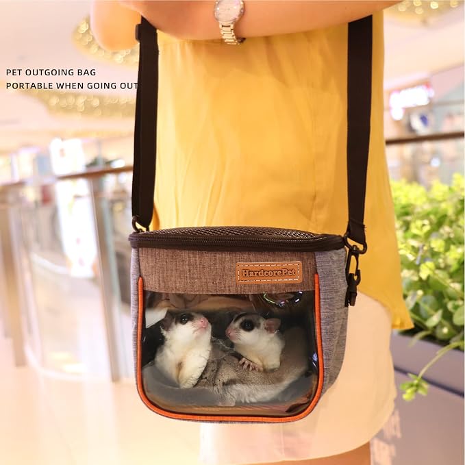 Sugar Glider Carrier Bag, Transparent Breathable Travel Bag - Image 2