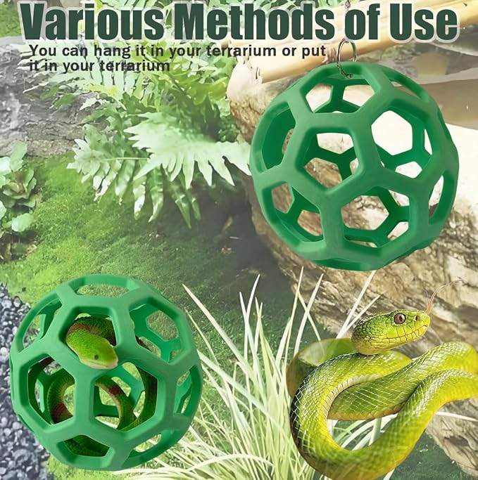 Snake Enrichment Toys Ball, Jungle Gym Ball and Enrichment Rings - Image 5
