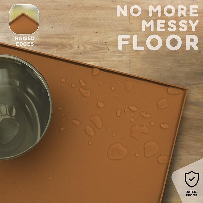 Dog Food Mat - 24x15 Raised Edges Dogs Mat - Image 5