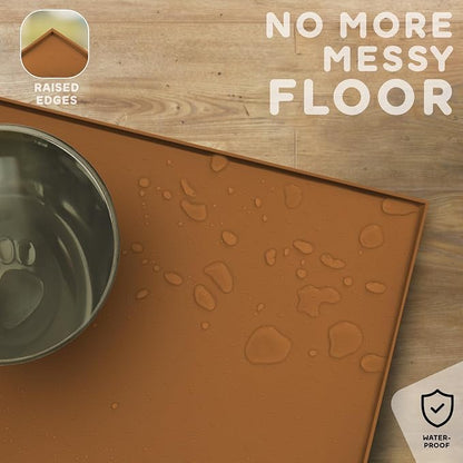 Dog Food Mat - 28x18 Raised Edges Dogs Mat - Image 5