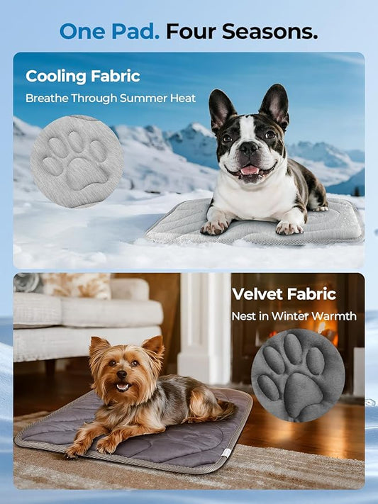 Dog Cooling Mat, Reversible Cool & Warm Pet Orthopedic Pad, Thick Mat - Image 2