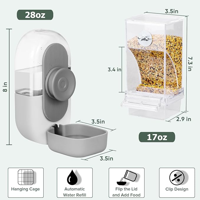 No Mess Bird Feeder & Water Dispenser Set - Image 2