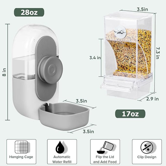 No Mess Bird Feeder & Water Dispenser Set - Image 2