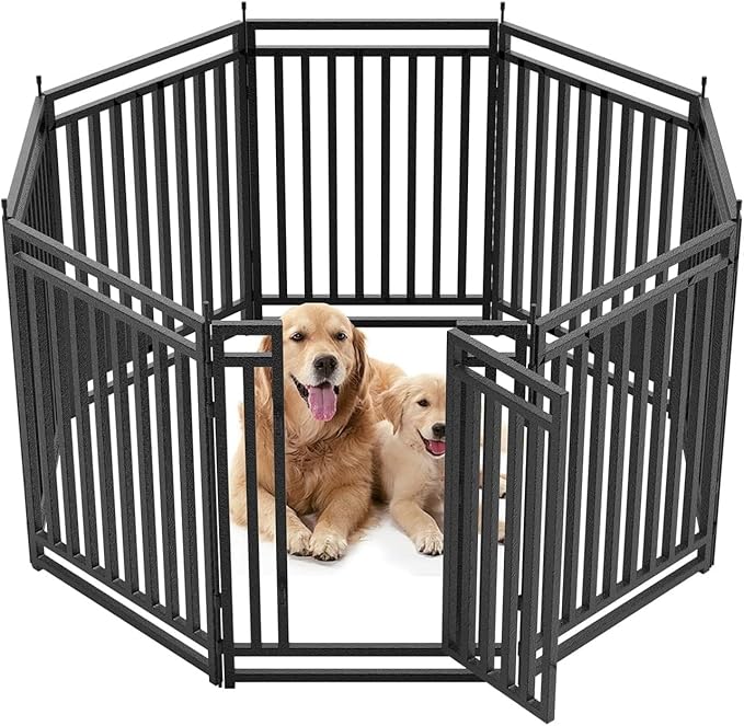Dog Playpen Dog Fence Outdoor for Yard 47" H by Petorldog