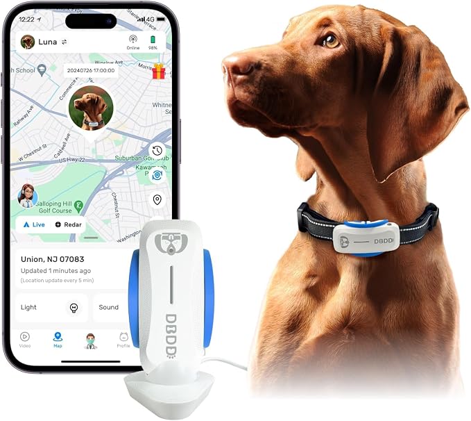 Dog GPS Tracker, Smart Waterproof Tracker by DBDD