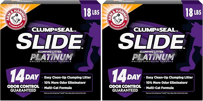 ARM & HAMMER Clump & Seal Slide Platinum Multi-Cat Clumping Cat Litter by ARMHAMMER