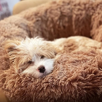 Calming Donut Dogs Beds for Small Dogs Washable, 19inch Fluffy Round Puppy Bed - Image 5
