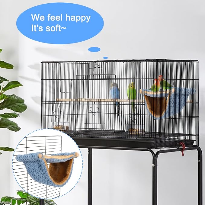 BWOGUE Winter Warm Bird Nest Bed Hanging Hammock Snuggle Hut Parrot House Tent - Image 5
