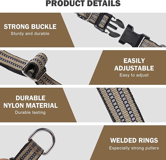 Hikiko Martingale Dog Collars Reflective Nylon Dog Collar - Image 3