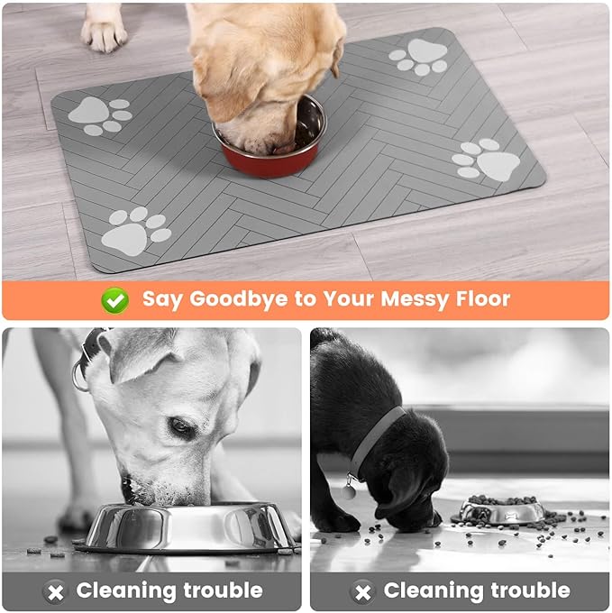 Pet Feeding Mat-Absorbent Pet Placemat - Image 4