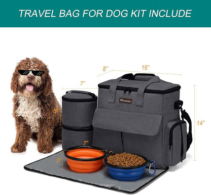 Modoker Airline Approved Pet Travel Bag, Weekend Dog Travel Set - Image 4