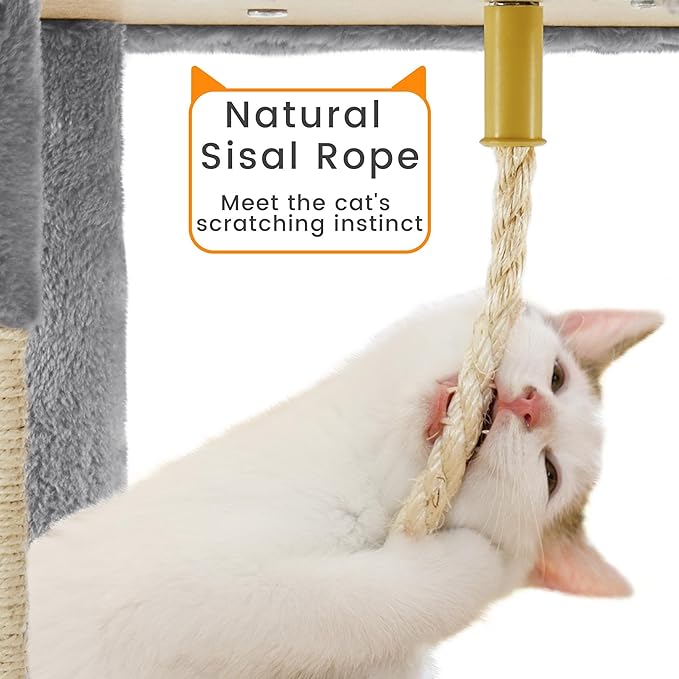 Yaheetech XL Cat Tree, 72in Multi-Level Cat Tower - Image 8