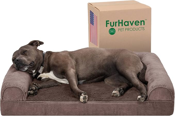 Furhaven Orthopedic Dog Bed for Large/Medium Dogs w/ Removable Bolsters & by FurHaven