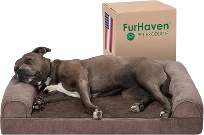 Furhaven Orthopedic Dog Bed for Large/Medium Dogs w/ Removable Bolsters & by FurHaven