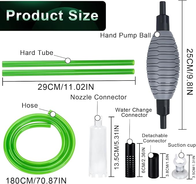 boxtech Fish Tank Water Change, Vacuum Siphon Water Changer Pump Sand Cleaner - Image 8
