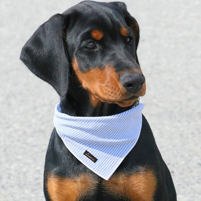 ARING PET Summer Dog Bandana-Cute Blue Dog Bandanas, Comfortable Pet Scarf Dogs - Image 3
