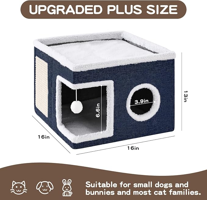 Cat Beds for Indoor Cats, Large Cat Cave - Image 4