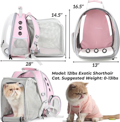 Lollimeow Cat Carrier Backpack, Expandable Bubble Pet Carrier - Image 2