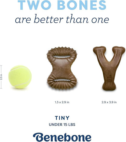 Benebone Puppy 2-Pack Dental Chew/Wishbone Dog Chew Toys, Made in USA, Real - Image 4