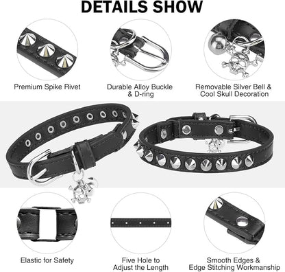 Leather Cat Collars for Boy Girl Cats - Image 3