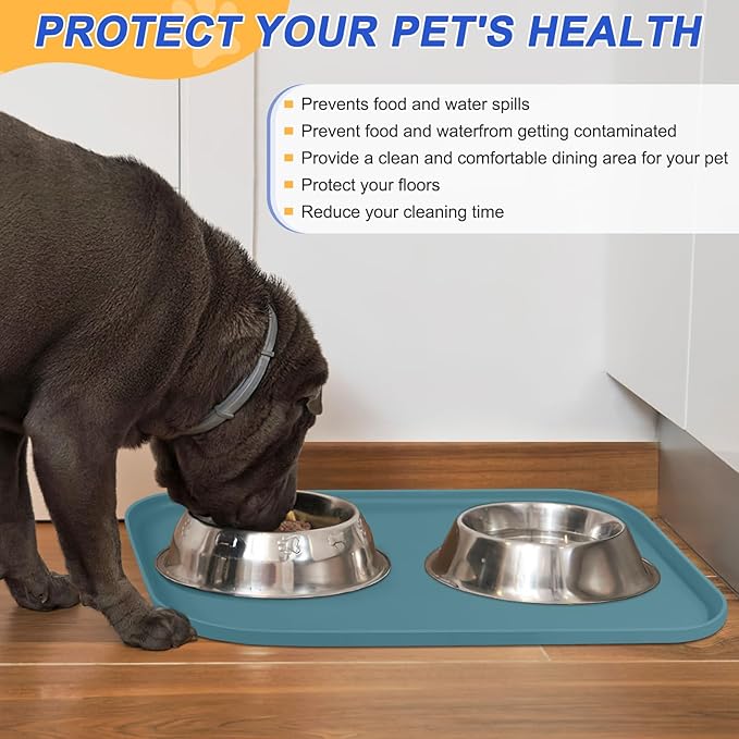 Silicone Pet Feeding Mat with Raised Edge - Image 5