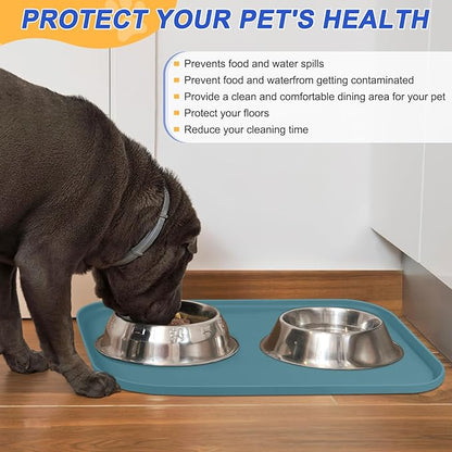 Silicone Pet Feeding Mat with Raised Edge - Image 5