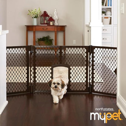 MyPet Extra Wide Dog Gate with Small Pet Door. 38.5” to 103.5" Wide. Cat Gate - Image 8