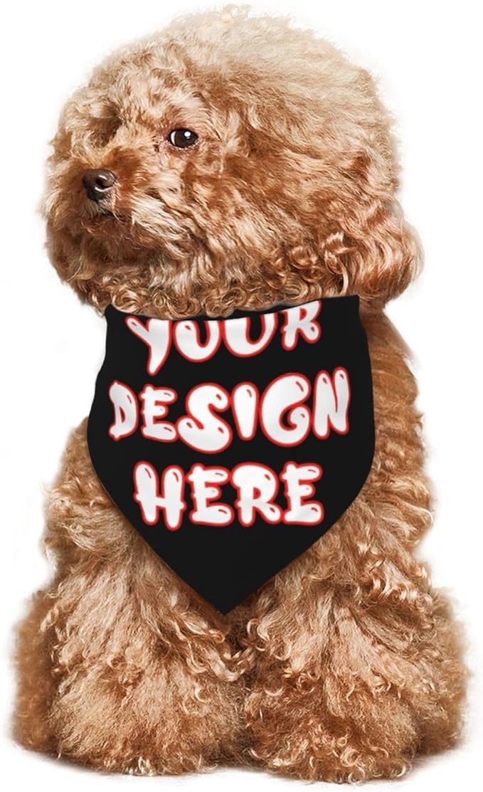 Custom Dog Bandana for Cat Dog Pet Add Your Design Personalized Neckwear - Image 4