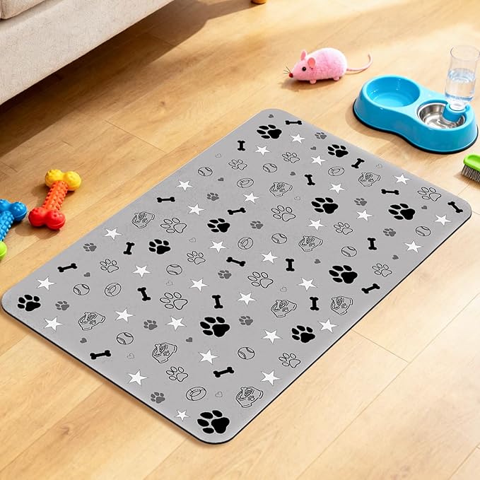 Dog Food Mat for Pet Cat Food Mat, Non-Slip Cat Pet Feeding Mats for Floor - Image 8