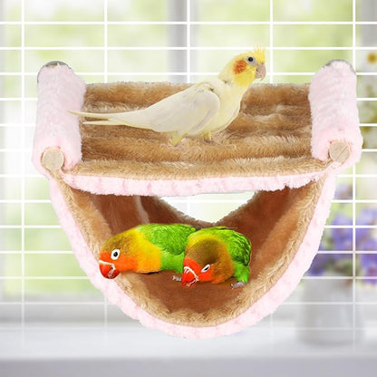 BWOGUE Winter Warm Bird Nest Bed Hanging Hammock Snuggle Hut Parrot House Tent - Image 7