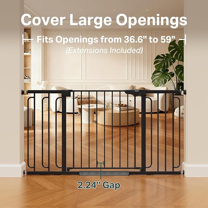 Cumbor 36.6-59" Extra Wide Baby Gate - Image 2