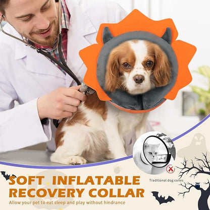 IEUUMLER Inflatable Recovery Dog Collar, Protective Donut Cone, Adjustable Soft - Image 5