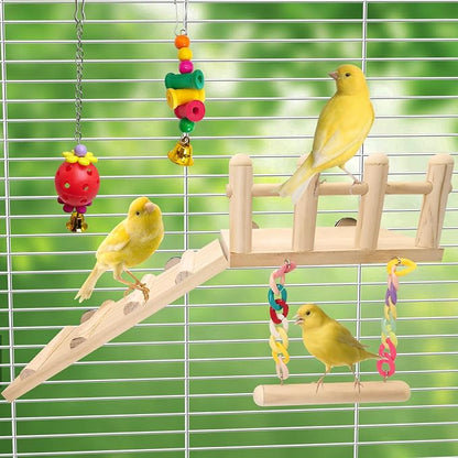 Hamiledyi 17Pcs Parrot Swing Toys Perches Platform - Image 5