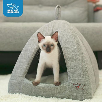 Best Pet Supplies Dog House Bed Crate Mat Tent Indoor Round Soft Plush - Image 5